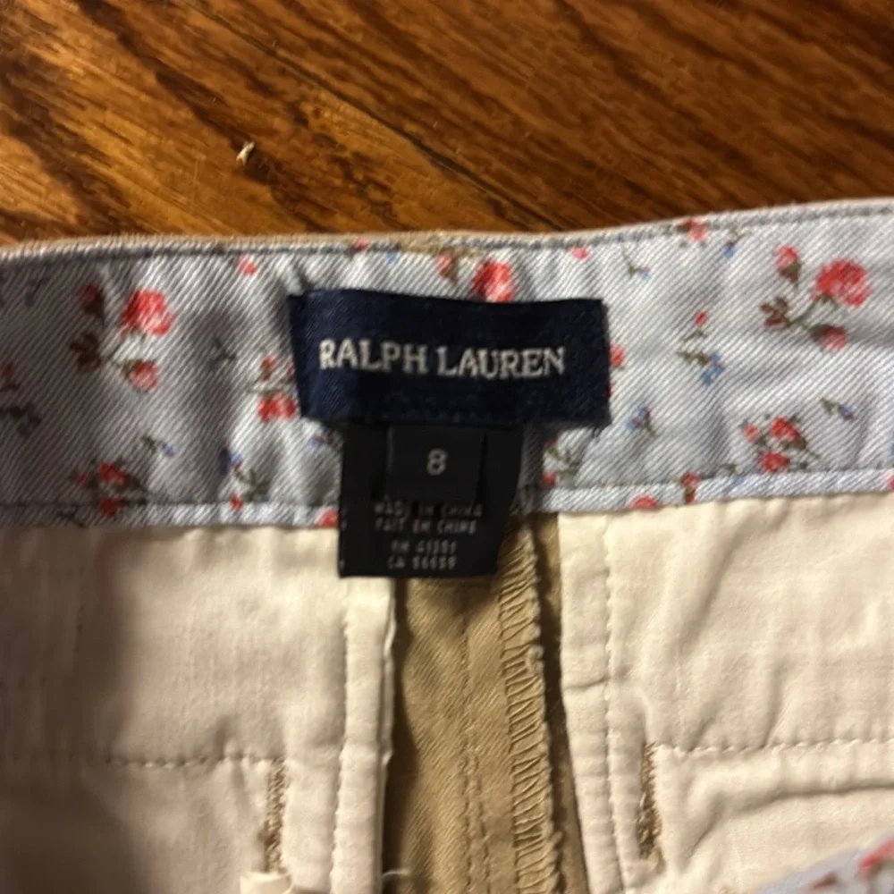 Ralph Lauren girls khaki shorts size 8 EUC